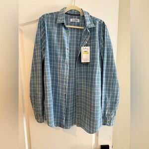Original Penguin Cotton Plaid
Long Sleeve Shirt Blue M ✨NWT✨